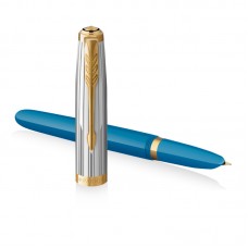 PARKER 51 Premium Turquoise GT Fountain Pen|派克 51 雅緻系列 天藍色 金夾 墨水筆
